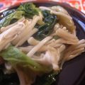 tomokoshiawase's cooksnap of when they made 簡単小鉢☆ほうれん草とえのきのポン酢和え.