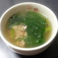 さとぴよこ's cooksnap of when they made 水菜・春雨・挽き肉のスープ.