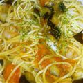 k_k11_11's cooksnap of when they made パスタ（シーフード＆茄子とトマトのスパ）.