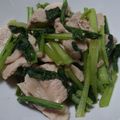 やぁここ's cooksnap of when they made ＊小松菜と豚肉の炒めもの＊.