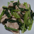 やぁここ's cooksnap of when they made ＊小松菜と豚肉の炒めもの＊.