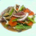 NaffyMum's cooksnap of when they made イカのしょうが焼き.