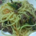 SILK0205's cooksnap of when they made ”塩こうじ”で♪牛肉のレモン塩パスタ.