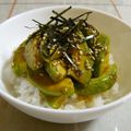 nasubeam's cooksnap of when they made 柚子胡椒でオトナのアボカドづけ丼.