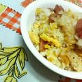 キョク's cooksnap of when they made 火を使わず、電子レンジで炒飯.