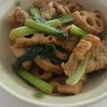 hiyoko405's cooksnap of when they made パリパリ蓮根と小松菜のカレー炒め.