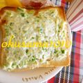 おくさま1010's cooksnap of when they made 葱じゃこクリームチーズのトースト.