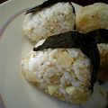umizarusuki's cooksnap of when they made *柚子胡椒*ゴマたくわん*おにぎり.