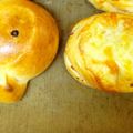 ゑもん。's cooksnap of when they made チョコチップ＆ハムとチーズの惣菜パン.