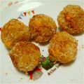nicojunjun's cooksnap of when they made 揚げない★ヘルシーカレー風味コロッケ.