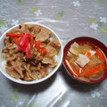パンプキンキャロル's cooksnap of when they made ごぼうの風味たっぷり豚丼.
