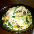 3チビ㎡A's cooksnap of when they made ポカポカ*:.｡小松菜と油揚げの卵とじ.