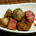 ぼのぼの25's cooksnap of when they made 揚げ里芋とベーコンの粒マスタード炒め.
