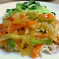 hico☆'s cooksnap of when they made 手軽に簡単、豚のソテー甘酢あんかけ.