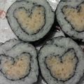 メぇプルメロンパン's cooksnap of when they made ハートの巻き寿司♡バレンタイン.