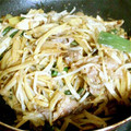 はなはなぷー's cooksnap of when they made 豚肉と小松菜、きのこ、ごぼうの塩麹炒め.