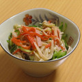 もんしゅしゅ's cooksnap of when they made きゅうり・かにかま・えのきの梅ぽん酢和え.