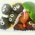 shirobuta's cooksnap of when they made キャラ弁 簡単まっくろくろすけ.