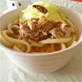 ﾌﾞﾌﾞ's cooksnap of when they made 夏の吉田うどん 塩麹豚肉舞茸炒めのせ‼.