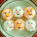 ぴょんまちゃと's cooksnap of when they made 園児のお弁当 ブタさんおにぎり☆.