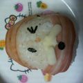 ごんべい君's cooksnap of when they made クリスマス♪超簡単♪サンタのおにぎり♪.