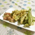 赤い電話's cooksnap of when they made 四角豆・梅干・しその実・みょうがの天麩羅.