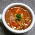 ころラブ's cooksnap of when they made 野菜たっぷり　牛ミンチのトマト味スープ.