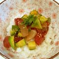 勇太翔太ママ's cooksnap of when they made 家族大好き♪アボカド海鮮ユッケ丼.