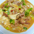 girlest18's cooksnap of when they made 今宵は 味噌炒め♬豚肉とエリンギと長ネギ.