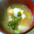 えいぱる's cooksnap of when they made 簡単♪カブと油揚げの味噌汁.