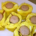 ★きんかん★'s cooksnap of when they made ◆ウインナー巻き巻き卵焼き◆.