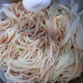 季節外れ's cooksnap of when they made あえるだけ！✿ごぼうと梅干しスパゲティ✿.