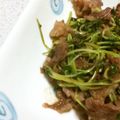 HoneyManta's cooksnap of when they made 牛肉の豆苗炒め.