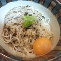 みーもーみー's cooksnap of when they made 岩海苔とろろ～釜玉うどん*柚子胡椒風味*.