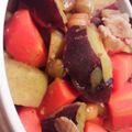ちびしゃお's cooksnap of when they made 秋です。豚肉大豆と旬なさつま芋人参の煮物.