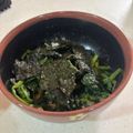 犬飼ってる's cooksnap of when they made ほうれん草(小松菜)と海苔のごま和え.
