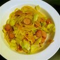 rybka's cooksnap of when they made キャベツとソーセージのレモンパスタ.