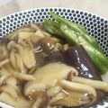 のらくろ1等兵's cooksnap of when they made 茄子のキノコあんかけ.