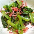 mitimiya's cooksnap of when they made レンジで２分。小松菜と桜えびのナムル。.
