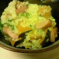 kaeru6's cooksnap of when they made ウインナーとかぼちゃの雑炊。.