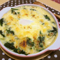Machalin's cooksnap of when they made ほうれん草と卵のカレー風味ドリア.