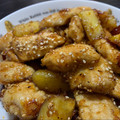 MACmasa's cooksnap of when they made 鶏胸肉とさつまいもの甘辛炒め.