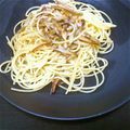 なっちズム's cooksnap of when they made ごぼうと豚肉の柚子こしょう風味パスタ.