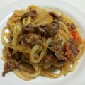 clayon's cooksnap of when they made ジンギスカン風焼うどん.