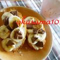 おくさま1010's cooksnap of when they made 簡単♪　板チョコとバナナのトースト.
