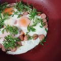 ひっこ's cooksnap of when they made 目玉焼きにパセリ(人参の葉っぱ)を乗せて.
