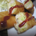 美白姫's cooksnap of when they made キャベツとささみの春巻き.