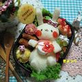 ８児のママきよっぺ's cooksnap of when they made 真っ赤なハートのクローバー *お弁当*.