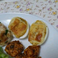 ムーちゃん☆★'s cooksnap of when they made ゆで卵のカレーマヨチーズ焼き.