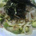 キリンＬmama's cooksnap of when they made 和風冷やしアボカドうどん.